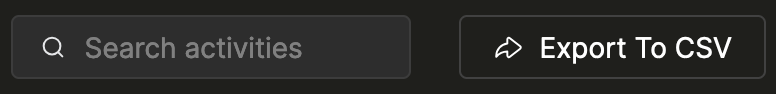 ClickHouse Cloud 활동 CSV 내보내기